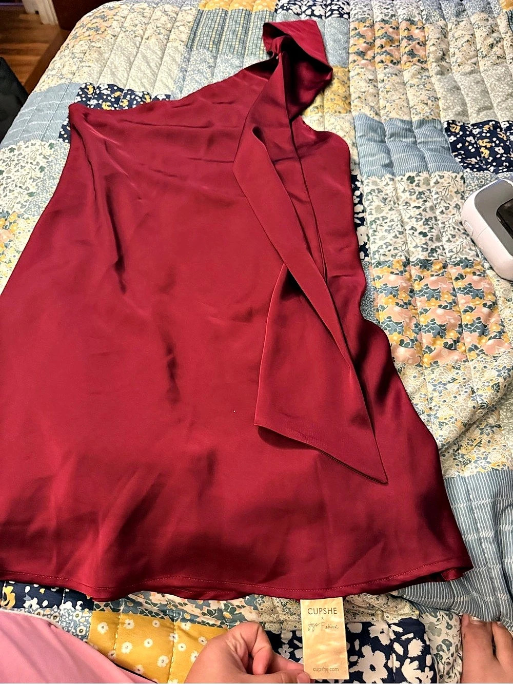 CUPSHE x Jojo Fletcher Wrap Maxi Dress in Red Size Large Like New